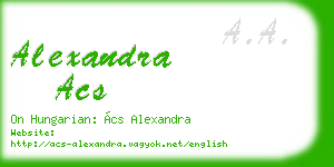 alexandra acs business card