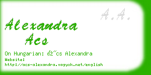 alexandra acs business card